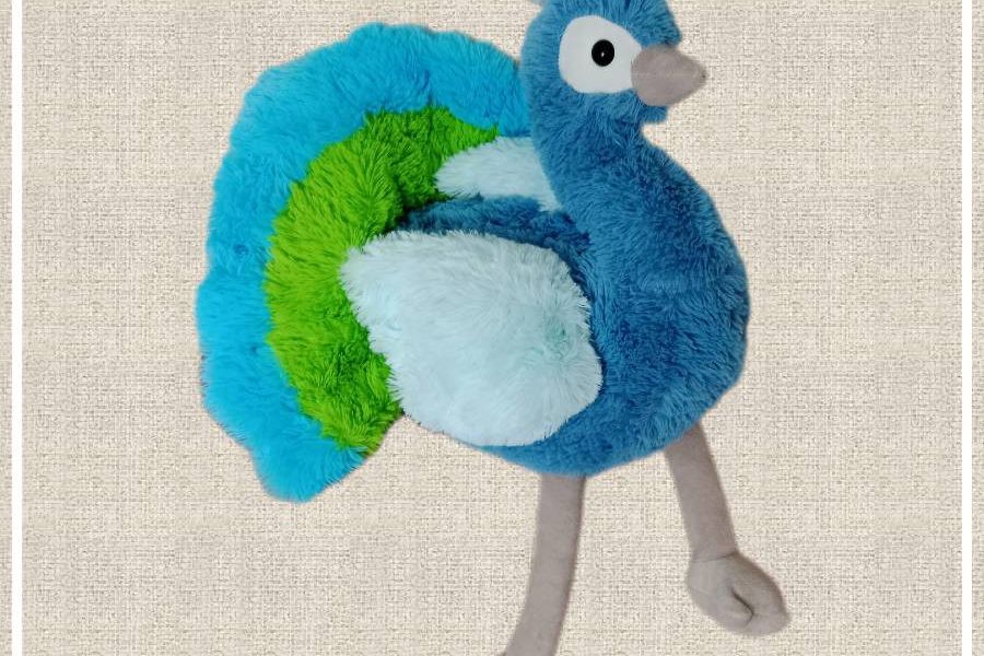 Großer Stofftier Pfau, von Kopf bis Fussende ca 65cm, FIXPREIS 20€ - Bild 3