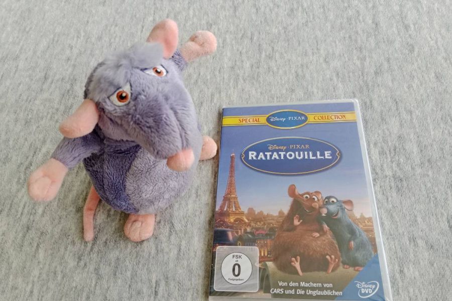 Set, neue Dvd Ratatouille mit Stofftier Maus Remy ca 19cm,FIXPREIS 12€ - Bild 2